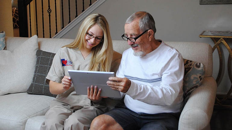 Caregiver Tablet Service Module Slider