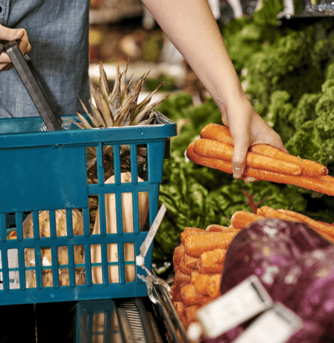 Grocery Basket Shopping Vegetables